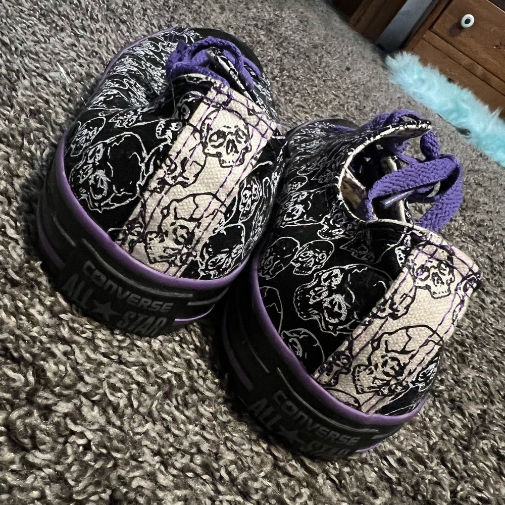 Custom Unique Skull Design Converse - image 4
